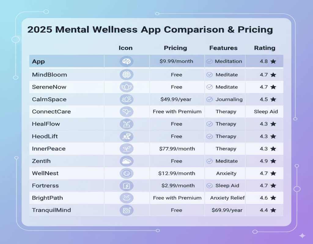 best mental health apps 2025