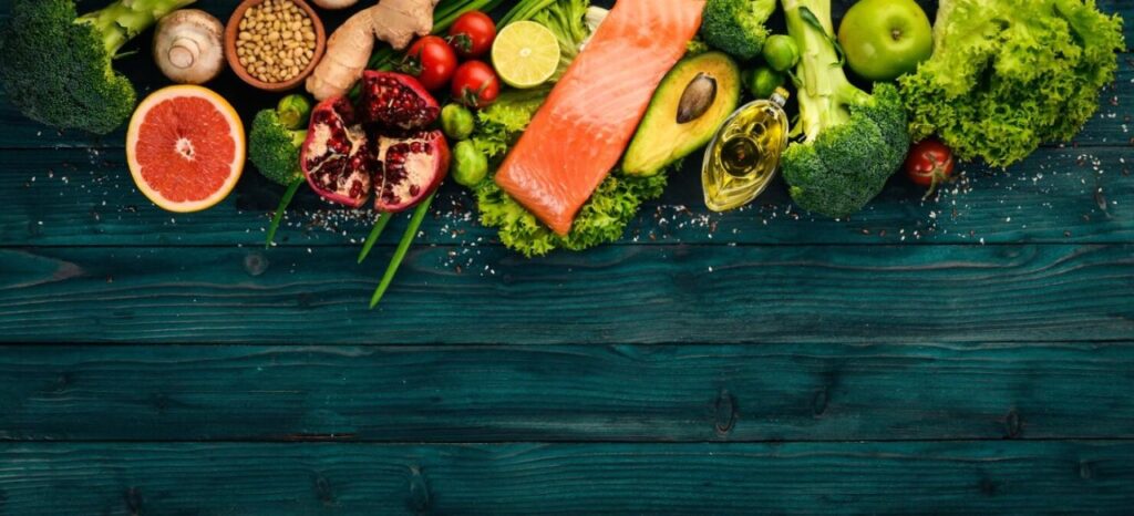 Blueberries walnuts salmon avocado spinach