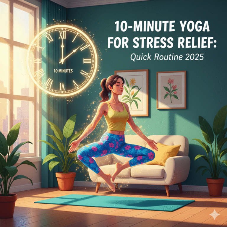 10-minute yoga for stress relief feature image
