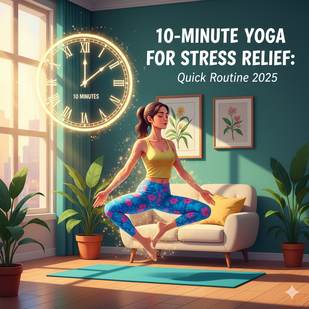 10-minute yoga for stress relief feature image