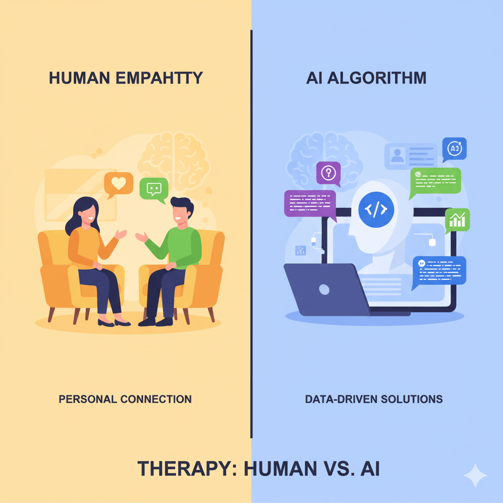 AI therapy chatbots vs Human