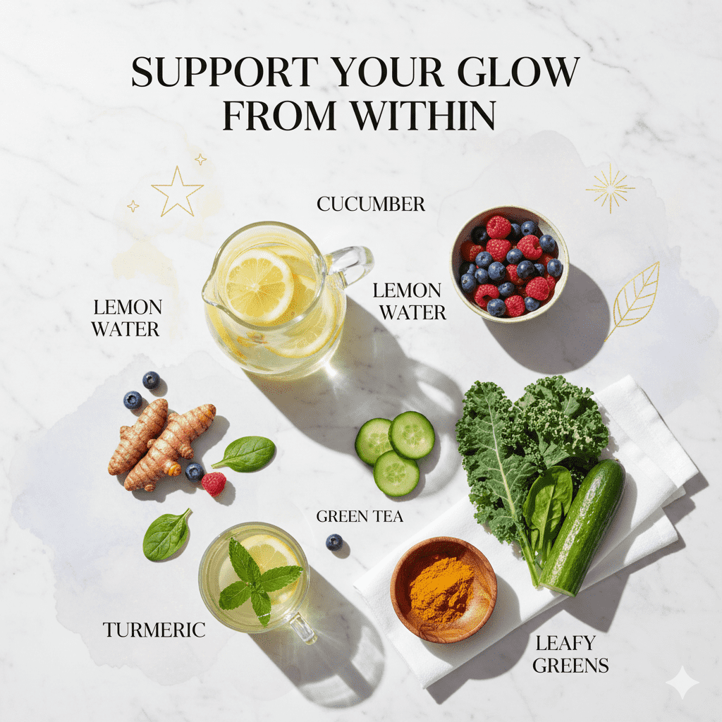 balanced diet to complement facial exercises